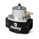 Holley Dominator Billet Fuel Pressure Regulators 12-848 Regulators, Billet, 15-65 psi, Inline, Return Style, -10 AN Inlet and Outlet, -8 AN Return, Black Finish, Bracket, Each thumbnail 8