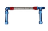 Holley Fuel Lines 34-46 Lines, Braided Flex, Stainless, Aluminum, Red/Blue Fittings, -8 AN Male, -8 AN Female, Ultra 4150HP thumbnail 2