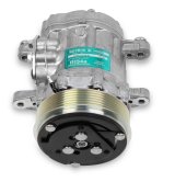 Holley Sanden Air Conditioning Compressors 199-102 Compressors, SD-7 Type, Aluminum, Natural, Clutch, 6-Groove, Serpentine Pulley, Each thumbnail 1