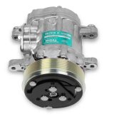 Holley Sanden Air Conditioning Compressors 199-102 Compressors, SD-7 Type, Aluminum, Natural, Clutch, 6-Groove, Serpentine Pulley, Each thumbnail 2