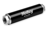 Holley VR Series Billet Fuel Filters 162-575 Filters, Series, Black, Inline Style, -12 AN Inlet/Outlet, Female Straight, Synthetic Element, 10 micron, 460 gph, Gas/E85, Each thumbnail 1