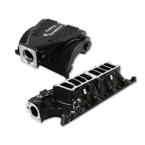 Holley 5.0L EFI Intake Manifolds 300-72BK Manifolds, Systemax, Multi-port Injection, Standard Deck, High Rise, 10.625 in. Tall, Cast Aluminum, Black Finish, Ford, 5.0L, Each thumbnail 2