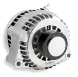 Holley Premium Alternators 197-304 Alternators, Premium, OE Style, Cast Aluminum, Polished Finish, 150 amps, 12V, Internal Regulator, Serpentine Pulley, Chevy, 4.8-7.0L, Each thumbnail 1