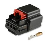 Holley Wiring Harness Connectors 570-240 Weatherproof Connectors, EFI, Hemi, MAP Sensor Connector, Sealed, 3-pin, Female, Black Plastic, with Pins, Seals, TPA, Each thumbnail 2