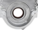 Holley Cast Aluminum Timing Covers 21-152 Covers, 1-Piece, Aluminum, Natural, Chevrolet, Small Block, With Crank Sensor, Each thumbnail 1