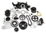Holley Mid-Mount Complete Accessory Systems 20-180BK Drive Systems, LS Mid-Mount, Serpentine Style, Alternator, Water Pump, Power Steering, A/C, Hardware, Black Finish, Chevy, 4.8-7.0L, Kit thumbnail 3
