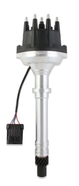 Holley EFI Dual-Sync Distributors 565-200 Distributors, EFI, Dual-Sync, Hall Effect, Computer-controlled Advance, Male/HEI, Black Cap, Iron Gear, Polished Housing, Chevy, 4.3-7.4L, Each thumbnail 3