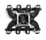 Holley EFI LS Single Plane Split-Design Race Intake Manifolds 300-255BK Manifolds, Fuel Injected, Race, Stock/OEM Deck, 2,500-7,000 RPM, Aluminum, Black Ceramic, Chevy, Small Block, Each thumbnail 6