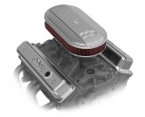Holley Vintage Series Air Cleaner Assemblies 120-401 Cleaners, Series, 17 in. x 9 in., 5.125 in. Single Carburetor Neck, Finned Top, Cotton Gauze Filter, Cast Aluminum, Polished, Each thumbnail 1