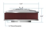 Holley Vintage Series Air Cleaner Assemblies 120-401 Cleaners, Series, 17 in. x 9 in., 5.125 in. Single Carburetor Neck, Finned Top, Cotton Gauze Filter, Cast Aluminum, Polished, Each thumbnail 4