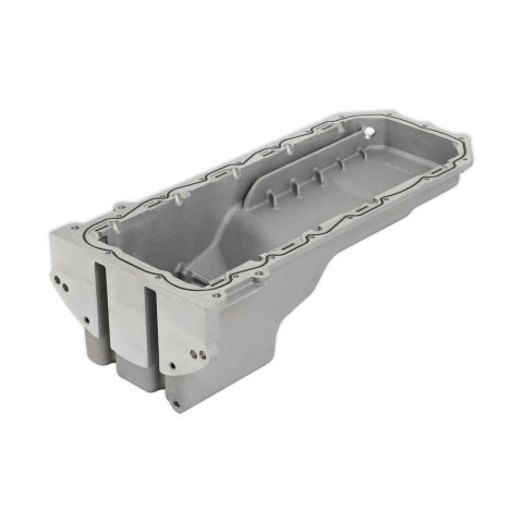 Holley Gen III Hemi Retrofit Oil Pans 302-76 Pans, Hemi, Retrofit, VVT Engine, Wet Sump, Rear, 1-piece Main Seal, 6.2 Quart, Dipstick Passenger Side, Aluminum, Natural, Hardware, Each thumbnail 2