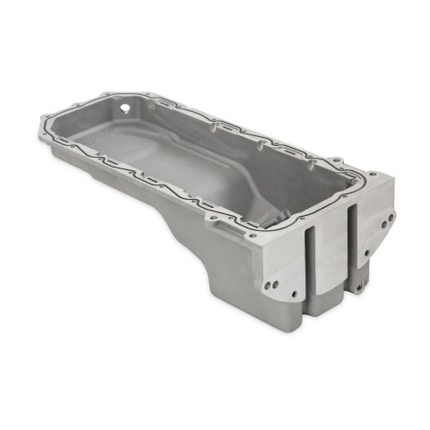 Holley Gen III Hemi Retrofit Oil Pans 302-76 Pans, Hemi, Retrofit, VVT Engine, Wet Sump, Rear, 1-piece Main Seal, 6.2 Quart, Dipstick Passenger Side, Aluminum, Natural, Hardware, Each thumbnail 3