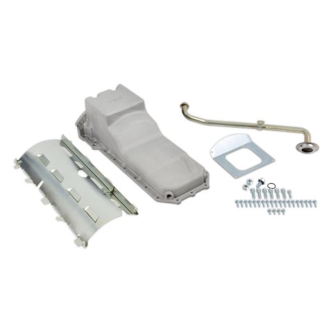 Holley Gen III Hemi Retrofit Oil Pans 302-76 Pans, Hemi, Retrofit, VVT Engine, Wet Sump, Rear, 1-piece Main Seal, 6.2 Quart, Dipstick Passenger Side, Aluminum, Natural, Hardware, Each thumbnail 6