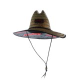 Holley Tonal Straw Hats 10456-LGHOL Hats, Hat, Black/Red Logo, "Sticker Bomb" Graphics, Under Brim , Black Brim, Drawstring, 23.25 in. Inner Diameter, Large, Each thumbnail 4