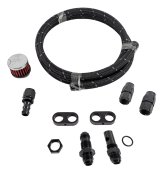 Holley Fuel Cell Vent Kits 26-510 Valves, -10 AN Male, Straight Fitting, Filter, 6 ft. of Hose, Anodized Fittings, Kit thumbnail 1
