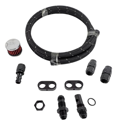 Holley Fuel Cell Vent Kits 26-510 Valves, -10 AN Male, Straight Fitting, Filter, 6 ft. of Hose, Anodized Fittings, Kit