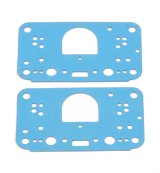 Holley Carburetor Gaskets 108-121 Gaskets, Metering Block, Blue, Reusable Fiber, for Model 4500, 3 Circuit, Pair thumbnail 1