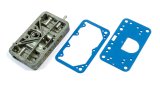 Holley Replacement Metering Blocks 134-128 Blocks, Primary, Replacement, Cast Aluminum, Gold Iridited, 4160 Series Carburetors, Each thumbnail 2