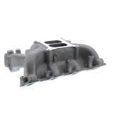 Holley LS Mid-Rise Carbureted Intake Manifolds 300-130 Manifolds, Mid-Rise, Standard Deck, Single Carburetor, Dual Plane, 1,500-6,500 RPM Range, Aluminum, Satin Finish, Chevy, 4.8-6.0L, Each thumbnail 1
