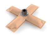 Holley HydraMat Fuel Pickups 16-103 Strainers, HydroMat, Pickup, Cross Style, Center Outlet, 8.0 in. Long, 8.0 in. Wide, 3/8 in. NPT Fitting, E85 Compatible, Each thumbnail 1