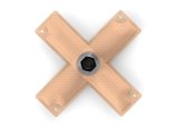Holley HydraMat Fuel Pickups 16-103 Strainers, HydroMat, Pickup, Cross Style, Center Outlet, 8.0 in. Long, 8.0 in. Wide, 3/8 in. NPT Fitting, E85 Compatible, Each thumbnail 2