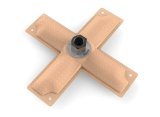 Holley HydraMat Fuel Pickups 16-103 Strainers, HydroMat, Pickup, Cross Style, Center Outlet, 8.0 in. Long, 8.0 in. Wide, 3/8 in. NPT Fitting, E85 Compatible, Each thumbnail 4
