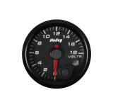 Holley Analog Standalone Gauges 26-603 Gauge, Standalone, Voltmeter, 0-18 V, 2 1/16 in. Diameter, Analog, Full Sweep, Illuminated, for Electrical Sending Unit, Black Face, Kit thumbnail 2