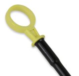 Holley Oil Dipstick and Tube Kits for GM LS 302-15 Engine Dipstick, Retrofit, Plastic Handle, Yellow, Steel Tube, Black Powdercoated, Chevy, Small Block, Each thumbnail 1