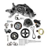 Holley Mid-Mount Complete Accessory Systems 20-186P Drive Systems, LS Mid-mount, Serpentine, Alternator, Water Pump, Counterclockwise, Power Steering, GM 2, Polished, Chevy, 4.8-7.0L, Kit thumbnail 1