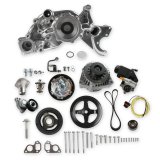 Holley Mid-Mount Complete Accessory Systems 20-186P Drive Systems, LS Mid-mount, Serpentine, Alternator, Water Pump, Counterclockwise, Power Steering, GM 2, Polished, Chevy, 4.8-7.0L, Kit thumbnail 2