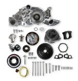 Holley Mid-Mount Complete Accessory Systems 20-202P Drive Systems, LT Mid-Mount, Serpentine, Alternator, Water Pump, Pulleys, 6-groove, SFI Damper, Polished Finish, Chevy, 6.2L, Kit thumbnail 2