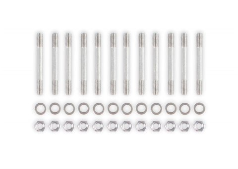 Holley Intake Manifold Studs 300-247 Studs, Manifold, Hi-Ram Intake,Silver Finish, Ford, 351 Windsor, Kit