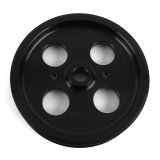 Holley Power Steering Pulleys 97-383 Pulleys, Replacement, Aluminum, Black, Serpentine, 6-rib, Overdrive, Press Fit, GM Type 2 Pump, Chrysler, Dodge, Jeep, 5.7-6.4L, Each thumbnail 1