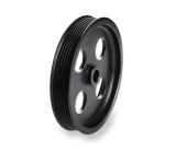 Holley Power Steering Pulleys 97-383 Pulleys, Replacement, Aluminum, Black, Serpentine, 6-rib, Overdrive, Press Fit, GM Type 2 Pump, Chrysler, Dodge, Jeep, 5.7-6.4L, Each thumbnail 3