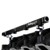 Holley EFI Fuel Rails 534-269 Rails, EFI, Aluminum, Black, 3/4 in.-16, O-ring Inlet, Fitting, Hardware Included, f0r Lo-Ram, Ultra Lo-Ram Intake, Chevy, 5.3L, 6.2L, Kit thumbnail 1