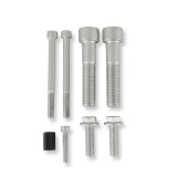 Holley Air Conditioner Brackets 97-403 Brackets, Replacement, Bracket, Sanden SD7 Compressor, Aluminum, Natural, for High-Mount Accessory Drive, Ford, 7.3L Godzilla, Each thumbnail 1