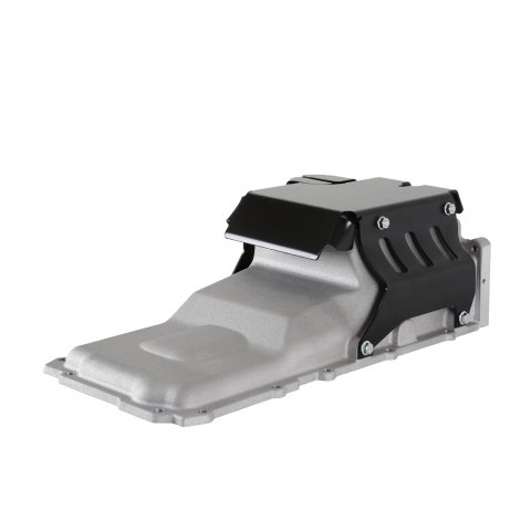 Holley LS Swap 4WD Truck Off-Road Oil Pan Rock Shields 302-35 Skid Plates, Swap, Off-Road, Shield, Solid Panel, Aluminum, Black, Bolt-on, Hardware Included, Chevy, GMC, 4.8-7.0L, Kit