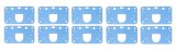 Holley Carburetor Metering Block Gaskets 1008-1907-1 Gaskets, Block, Rubber, Blue, 10 Pack, for Models 2300, 2305, 4150, 4160, 4500, Set thumbnail 3
