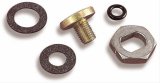 Holley Needle and Seat Hardware Kits 34-7 Carburetor Kits, Adjusting Hardware, Seat, External Adjustable, Brass Screw, Nut, Washers, Gold Finish, Kit thumbnail 1