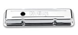 Holley Chrome Valve Covers 241-80 Covers, Chrome, Perimeter Bolt, Logo, Steel, Plated, Baffled, Chevy, Gen I, 283ci, 302ci, 305ci, 307ci, 327ci, 350ci, 400ci, Pair thumbnail 3