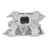Holley Street Dominator Intake Manifolds 300-14 Manifold, Carbureted, Dominator, Standard Deck, Single Plane, Idle-6,000 rpm Range, Aluminum, Natural, Dual Pattern Flange, Mopar, Each thumbnail 2