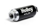 Holley Dominator Billet Fuel Filters 162-572 Filters, Dominator, Filter, Inline, -12 AN Inlet/Outlet, Female Straight, Stainless Element, 100 microns, 260 gph, Black, Gas/E85, Each thumbnail 2
