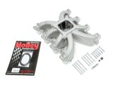 Holley EFI LS Single Plane Mid-Rise Intake Manifolds 300-137 Manifolds, EFI, Plane, Mid-Rise, Cathedral Port, Multi-port, 2,500-7,000 RPM Range, Aluminum, Satin Finish, Chevy, 4.8-6.0L, Each thumbnail 3