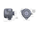 Holley Premium Alternators 197-302 Alternators, Premium, OE Style, Cast Aluminum, Natural Finish, 150 amps, 12V, Internal Regulator, Serpentine Pulley, Chevy, 4.8-7.0L, Each thumbnail 1