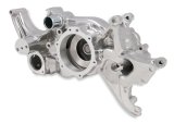 Holley Cooling Manifolds 97-165 Water Pump Housings, Holley, LS Manifold, Aluminum, Polished, Steam Tube Inlet, 1/8 in.-NPT, for Mid-Mount Accessory Drive Only, Each thumbnail 1