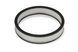 Holley 4500 Drop Base Air Cleaner Assemblies 120-4635 Cleaners, 16 in. Round, 7.50 in. Horn, Dropped Base, Steel, Black Satin, Paper Filter, White, 3 in. Tall, fits Model 4500, Each thumbnail 4
