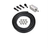 Holley EFI Fuel System Plumbing Kits 526-9 Kits, EFI, Plumbing, Black Hose, Rubber, 3/8 in.ID, 20 ft. Long, Clamps, Fittings, Black Anodized, Kit thumbnail 1