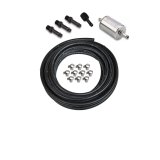 Holley EFI Fuel System Plumbing Kits 526-9 Kits, EFI, Plumbing, Black Hose, Rubber, 3/8 in.ID, 20 ft. Long, Clamps, Fittings, Black Anodized, Kit thumbnail 3