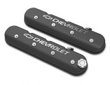 Holley Aluminum LS Valve Covers 241-402 Covers, LS, Centerbolt, Tall, Chevrolet Logo, Cast Aluminum, Black Satin, Baffled, Chevy, LS, 4.3L, 5.3L, 5.7L, 6.0L, 6.2L, 7.0L, Pair thumbnail 4