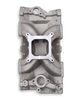 Holley Single Plane Carbureted Intake Manifolds 300-261 Manifolds, Carbureted, Aluminum, Natural, 5.280 in. Height, 4-barrel Square Bore, Chevy, Small Block, Each thumbnail 8